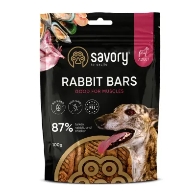 Джерки Savory Bars With Rabbit батончики для собак з кроликом 100 г
