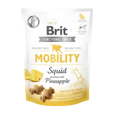Ласощі Brit Care Functional Snack Mobility для собак для підтримки суглобів з кальмаром та ананасом 150 г