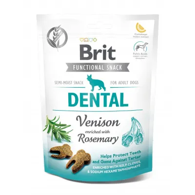 Ласощі Brit Care Functional Snack Dental для собак для захисту зубів та ясен з олениною та розмарином 150 г