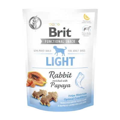 Ласощі Brit Care Functional Snack Light для собак для контролю ваги з кроликом та папаєю 150 г