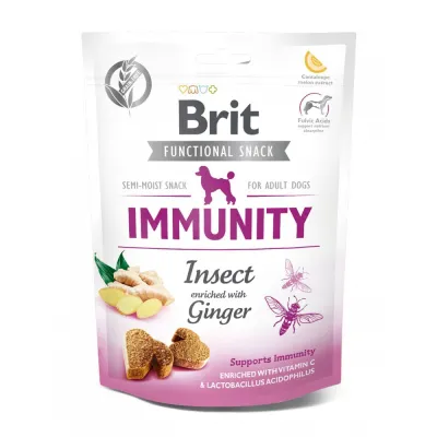 Ласощі Brit Care Functional Snack Immunity для собак для підтримки імунітету з комахами та імбиром 150 г