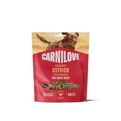 Лакомства для собак Carnilove Crunchy Snack Ostrich with Blackberries 200 г