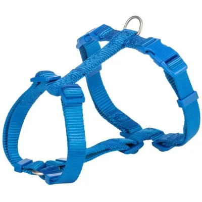 Шлея Trixie Premium H-harness для собак синяя XXS–XS 20–32 см 10 мм