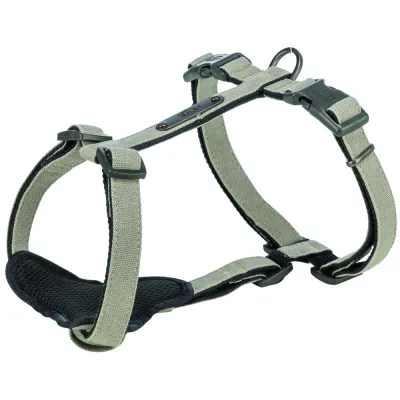 Шлея Trixie CityStyle H-harness для собак бавовна –M 42–60 см 15 мм світло-сіра