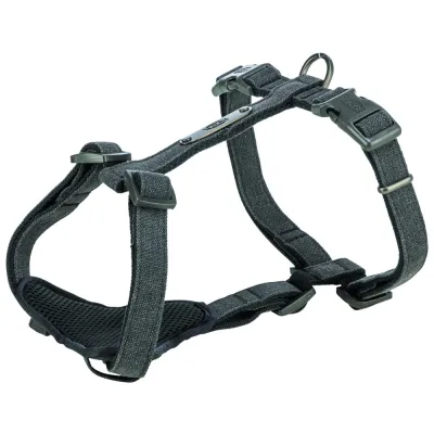 Шлея Trixie CityStyle H-harness бавовна XL 75–120 см 25 мм чорна