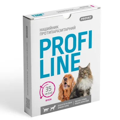 Нашийник Provet PROFILINE для котів та собак інсектоакарицид фуксія 35 см