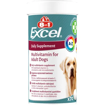 Вітаміни 8in1 Excel Multi Vitamin Adult для дорослих собак мультивітамін 70 шт