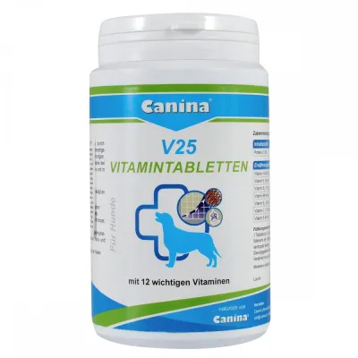 Вітамінний комплекс Canina V25 Vitamintabletten для собак 200 г 60 табл.