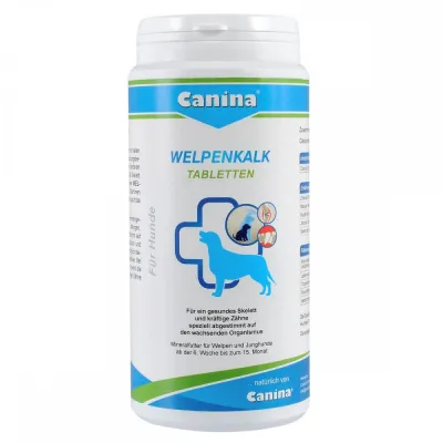 Мінеральний комплекс Canina Welpenkalk для цуценят та молодих собак 350 г 350 табл.