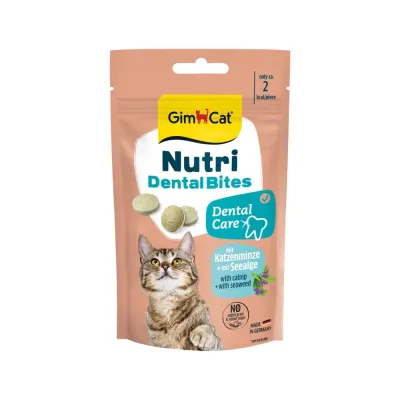 Вітаміни GimCat Nutri Dental Bites для котів для здоров я зубів 40 г