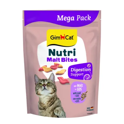 Вітаміни GimCat Nutri Malt Bites для дорослих котів для виведення грудок шерсті з мальтом 425 г