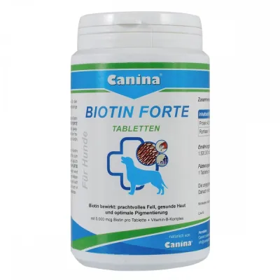 Вітамінний комплекс Canina Biotin Forte Tabletten для собак Біотин інтенсивний курс для шерсті 200 г 60 табл.
