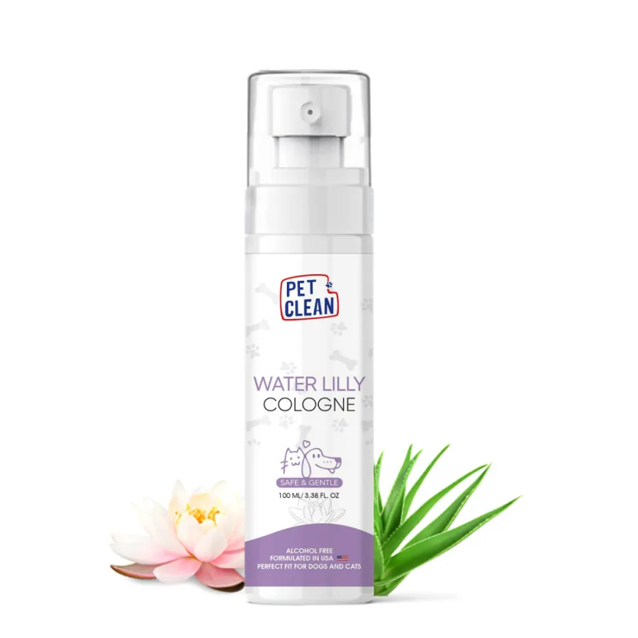 Парфумований спрей Pet Clean PET COLOGNE WATERLILLY після грумінгу для освіження шерсті тварин між купаннями з легким ароматом квітки лотосу 100мл — фото 1