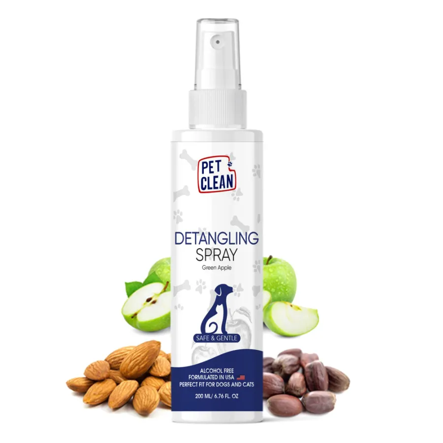 Спрей Pet Clean DETANGLING SPRAY для розплутування ковтунів у тварин кондиціонує та робить гладенькою шерсть 200мл — фото 1