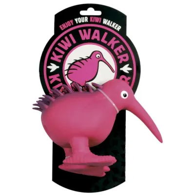 Іграшка Kiwi Walker для собак Птах Ківі рожевий 8,5 см