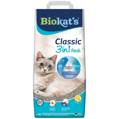 Наполнитель Biokat’s Classic Fresh 3in1 Cotton Blossom бентонитовый 10 кг