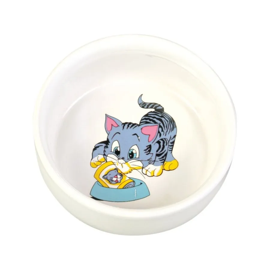 Миска Trixie для котів з котиком керамічна 11 см 300 мл — фото 1
