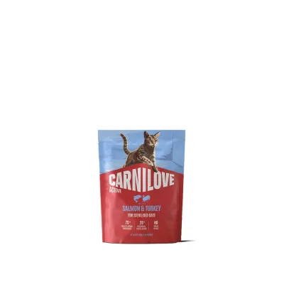 Корм сухий Carnilove Active Salmon & Turkey Sterilised для стерилізованих котів лосось та індичка