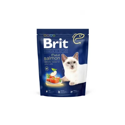 Корм сухий Brit Premium Cat by Nature Adult Salmon для дорослих котів з лососем