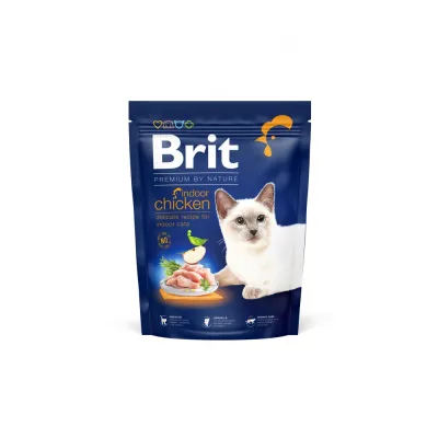 Корм сухий Brit Premium Cat by Nature Indoor для дорослих домашніх котів з куркою