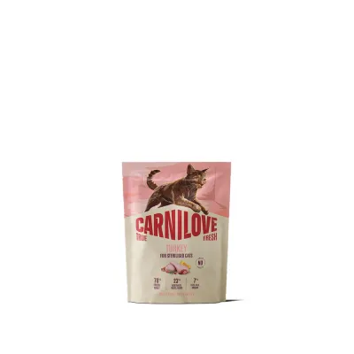 Корм сухий Carnilove True Fresh Turkey Sterilised для стерилізованих котів індичка