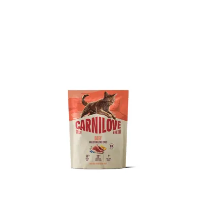 Корм сухий Carnilove True Fresh Beef Sterilised для стерилізованих котів яловичина