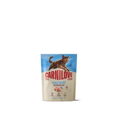 Корм сухий Carnilove True Fresh Fish & Turkey Sterilised для стерилізованих котів риба та індичка
