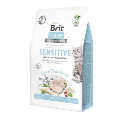 Корм сухий Brit Care Cat Grain Free Insect для дорослих котів з харчовою непереносимістю з комахами та рибою