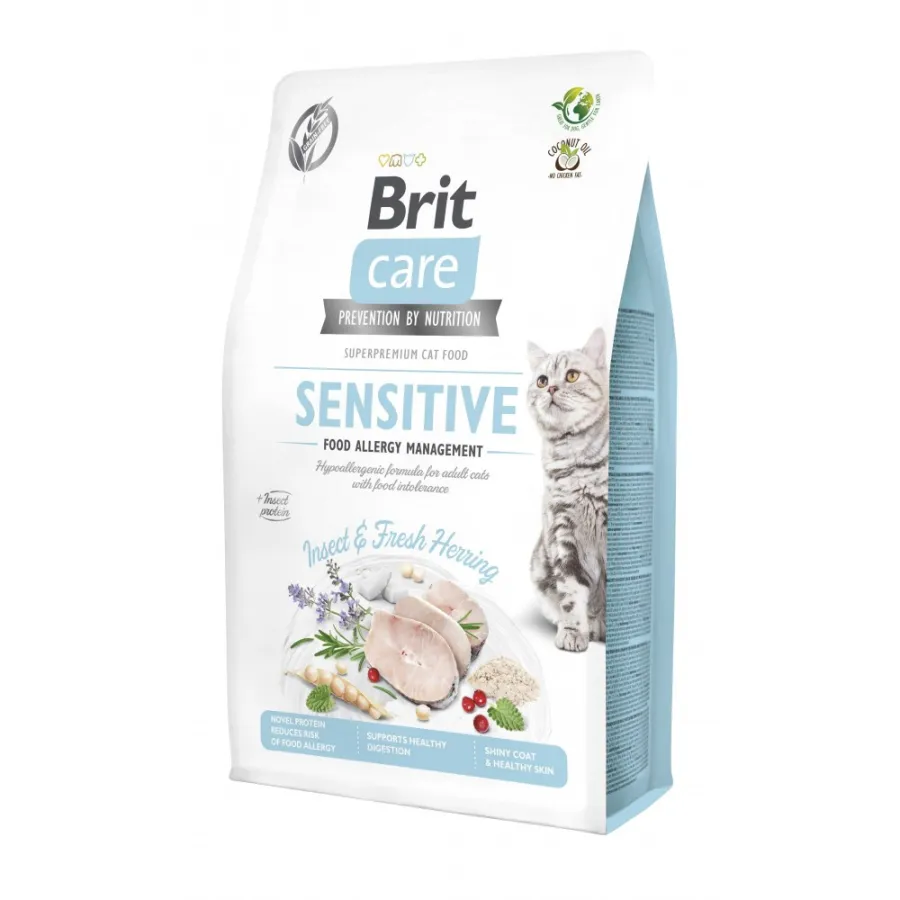 Корм сухий Brit Care Cat Grain Free Insect для дорослих котів з харчовою непереносимістю з комахами та рибою — фото 1