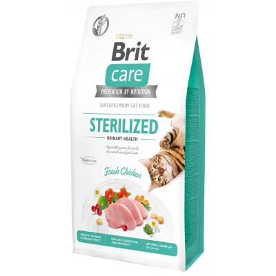 Корм сухий Brit Care Cat Grain Free Sterilized Urinary Health для стерилізованих котів для підтримання сечостатевої системи з куркою