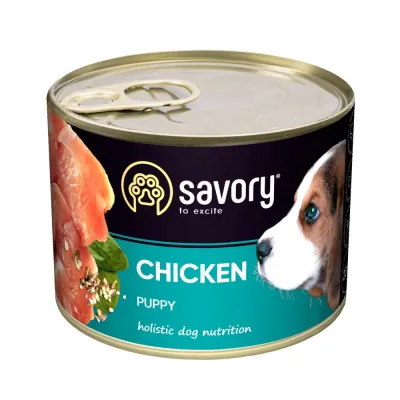 Корм вологий Savory Dog All breeds Puppy Chicken паштет для цуценят усіх порід з куркою
