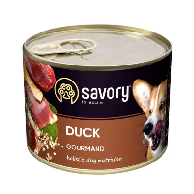 Корм вологий Savory Dog Gourmand Duck паштет для дорослих собак усіх порід з качкою
