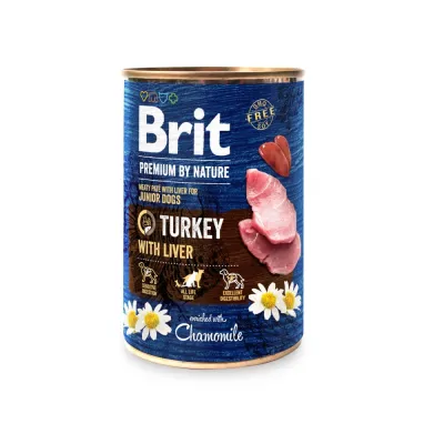 Корм вологий Brit Premium by Nature k консерви для собак з індичкою та індичою печінкою