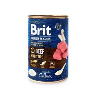 Корм вологий Brit Premium by Nature k консерви для собак з яловичиною і тельбухами