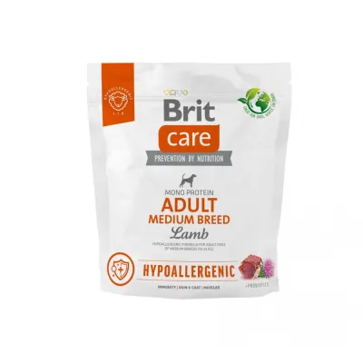Корм сухий Brit Care Dog Hypoallergenic Adult Medium Breed для собак середніх порід гіпоалергенний з ягням