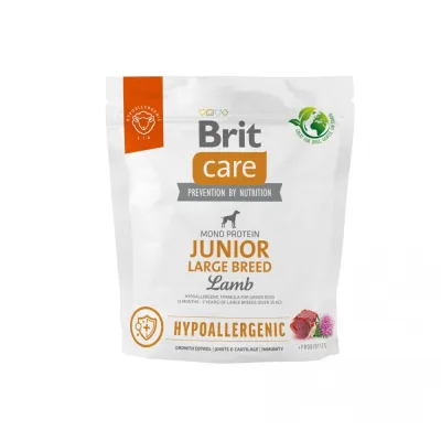 Корм сухий Brit Care Dog Hypoallergenic Junior Large Breed для молодих собах великих порід гіпоалергенний з ягням