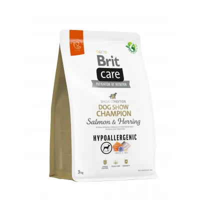 Корм сухий Brit Care Dog Hypoallergenic Dog Show Champion для виставкових собак з лососем і оселедцем