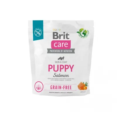 Сухий корм для цуценят беззерновий з лососем Brit Care Dog Grain-free Puppy