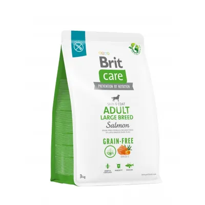 Корм сухий Brit Care Dog Grain-free Adult Large Breed для дорослих собак великих порід беззерновий з лососем
