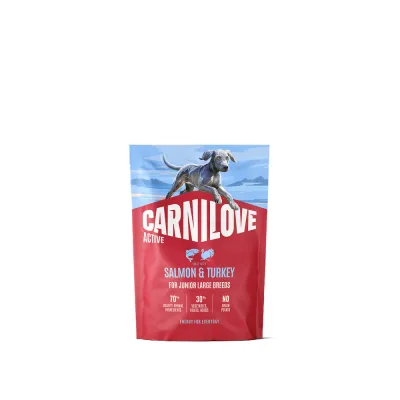 Корм сухий Carnilove Active Salmon & Turkey Junior Large Breed для молодих собак великих порід лосось та індичка
