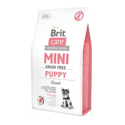 Корм сухий Brit Care Grain Free Mini Puppy Lamb для цуценят та молодих собак мініатюрних порід з ягням