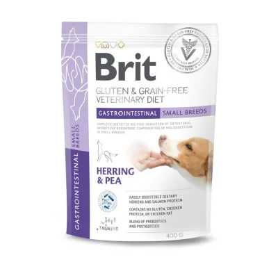 Корм сухий Brit VetDiet Dog Gastrointestinal Small Breeds для собак малих порід при проблемах з травленням з оселедцем