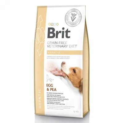 Корм сухий Brit Grain Free VetDiet Dog Hepatic для собак з хворобою печінки з яйцем горохом бататом та гречкою