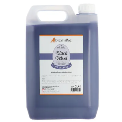 Шампунь Dezynadog Black Velvet Colour Enhance для посилення кольору чорної та темно-коричневої шерсті для усіх порід відновлює блиск та колір