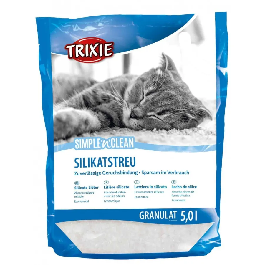 Наповнювач Trixie Simple and Clean для котів сілікагелевий гранули — фото 1