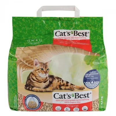 Деревний наповнювач для котячого туалету Cat’s Best Original 10 л / 4,3 кг