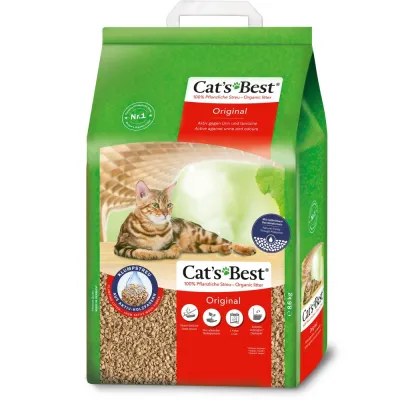 Деревний наповнювач для котячого туалету Cat’s Best Original 20 л / 8,6 кг