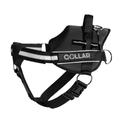 Шлея "Dog Extreme" "POLICE" з ліхтариком (В:85-115см) чорний