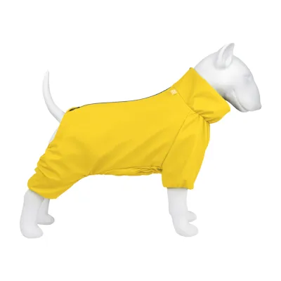 Дощовик для собак WAUDOG Clothes, водонепроникний, В 36-38 см, С 26-28 см, жовтий