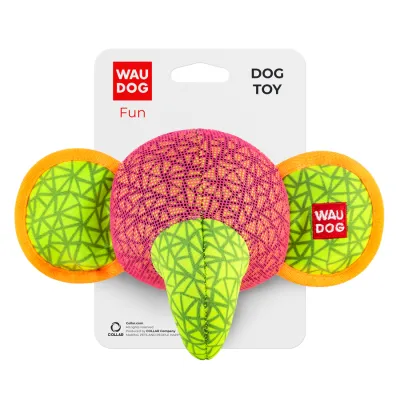 Іграшка для собак WAUDOG Fun, "Слон", Ш 20 см, Д рожевий